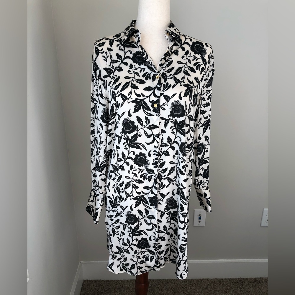 Brand new Zara long sateen shirt